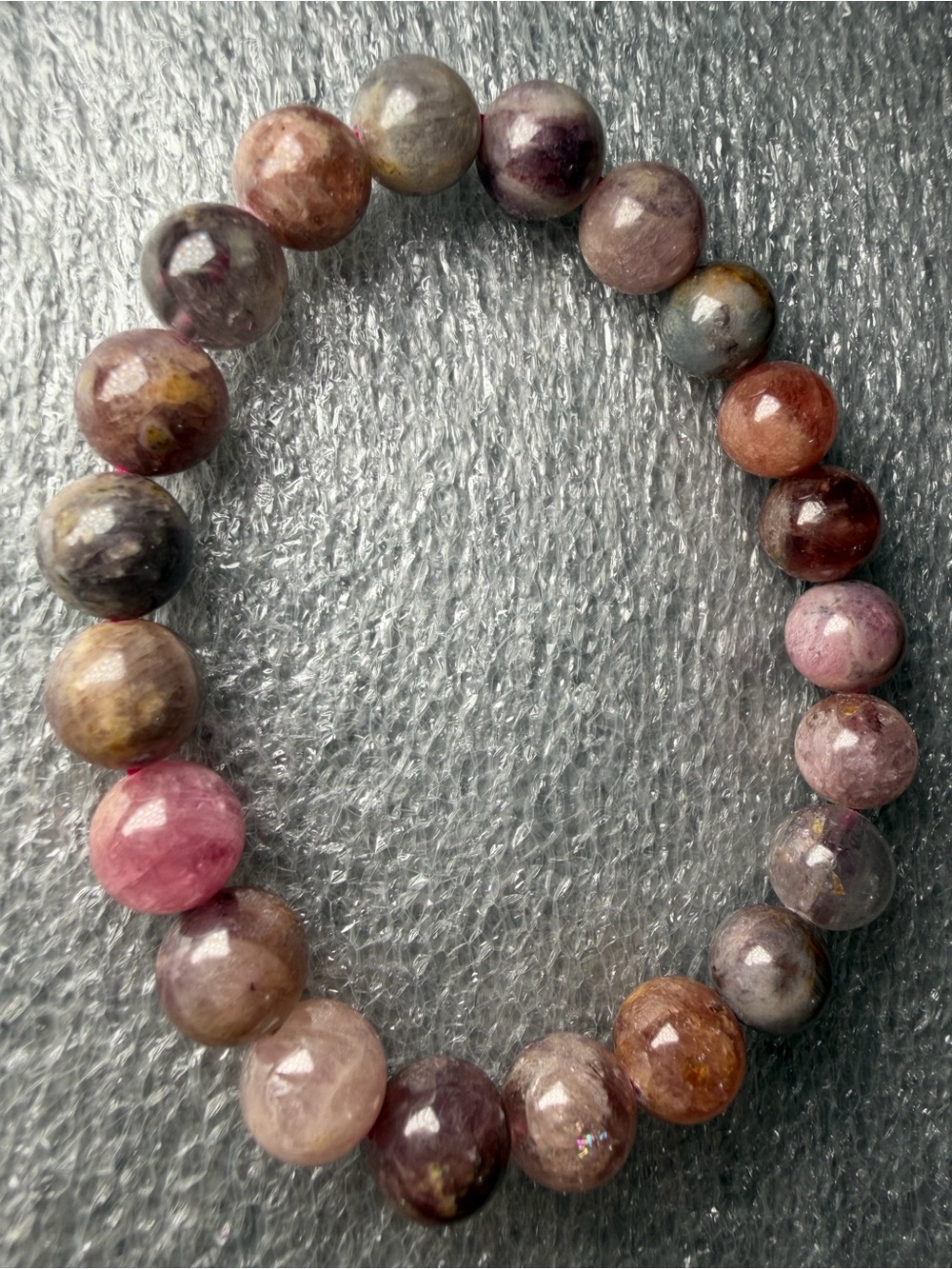 Beautiful 9MM Colorful Spinel Natural Crystal Bracelet